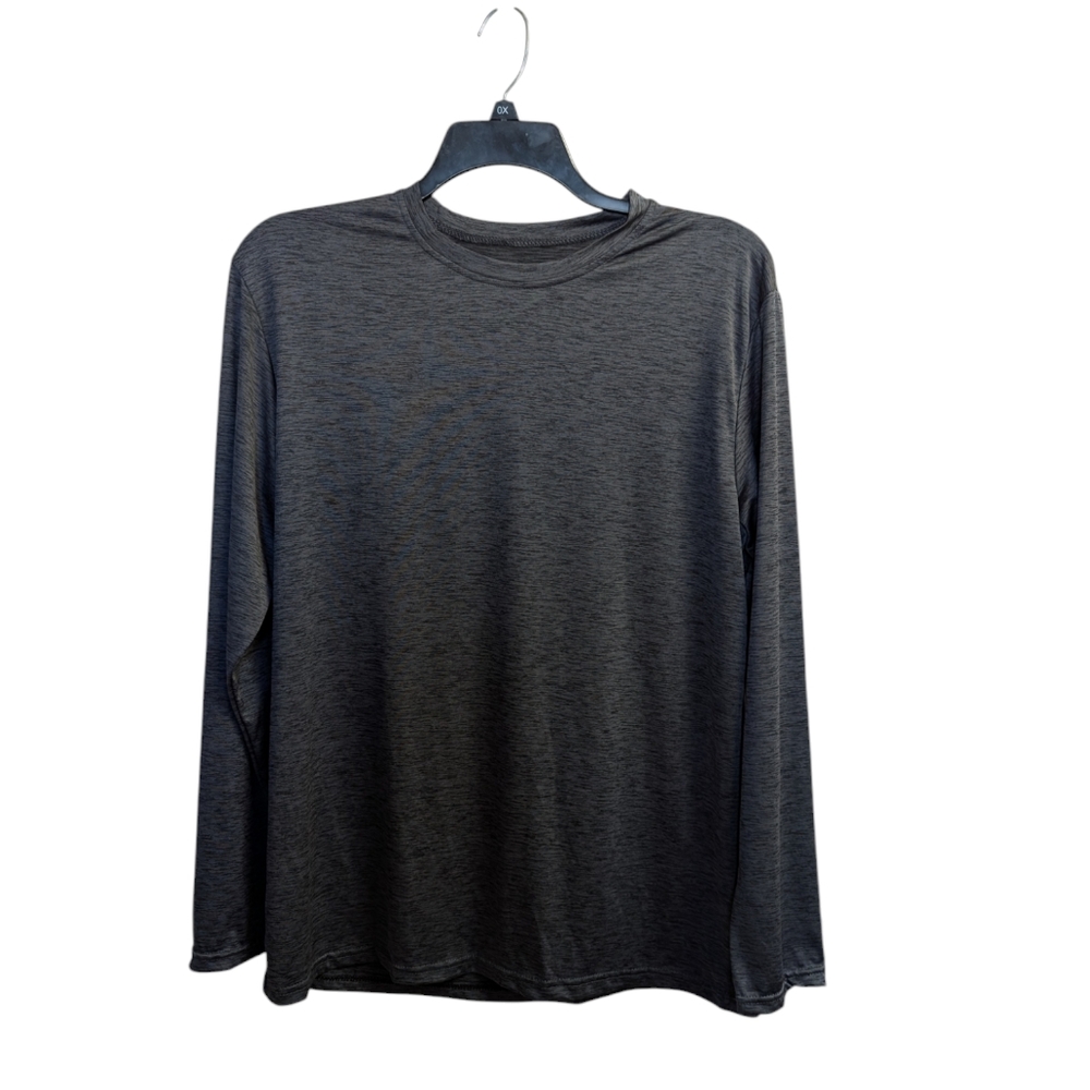 Real Essentials Grey Long Sleeve Active Performance Shirt Men's XL